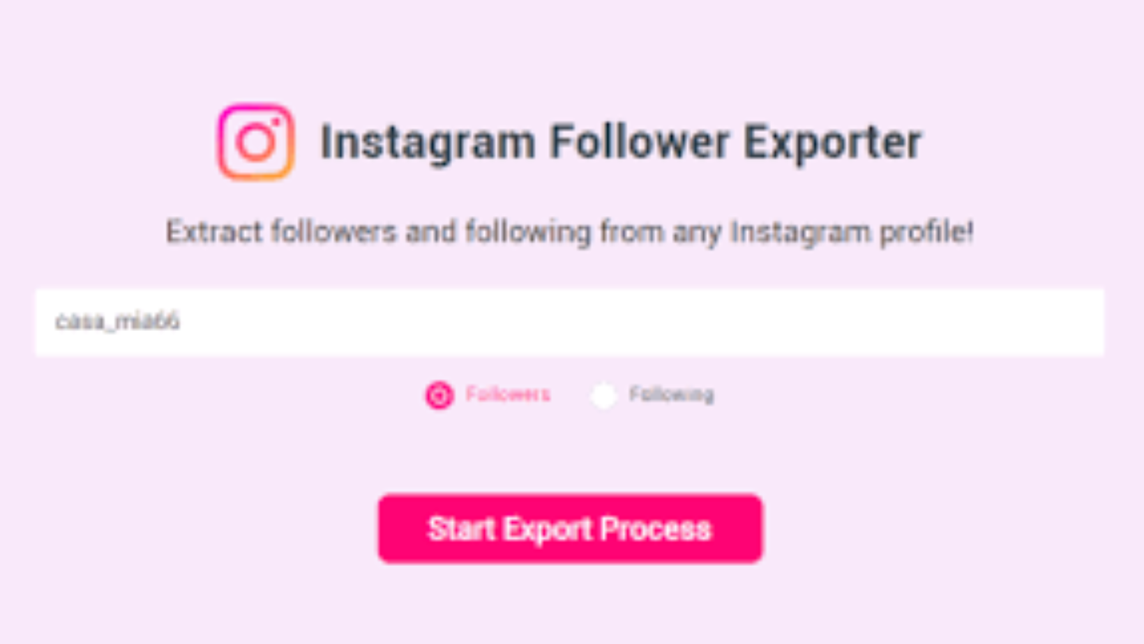 Instagram Follower Export 