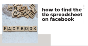 how to find the tlo spreadsheet on facebook
