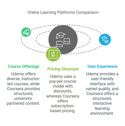 Differences between Udemy and Coursera