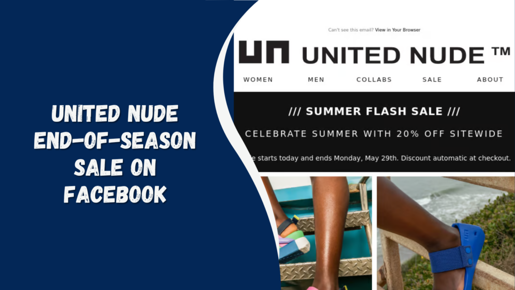 United Nude End-of-Season Sale on Facebook