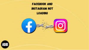 facebook and instagram not loading