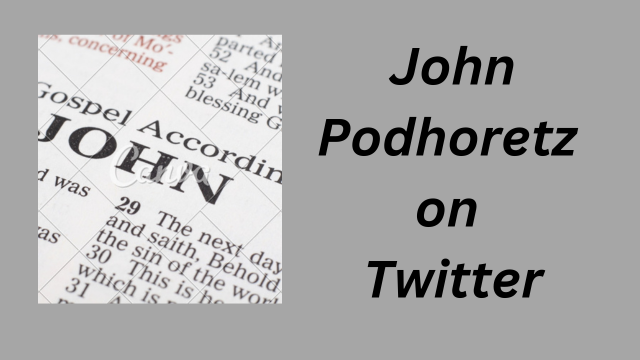 John Podhoretz on Twitter