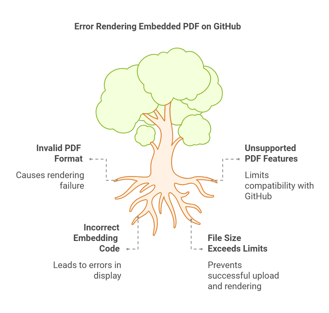 5+ error rendering embedded code: "invalid pdf on github"