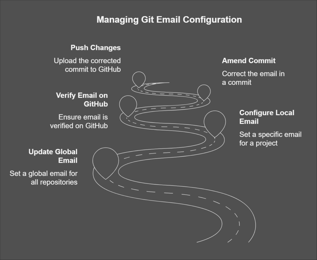 fix github terminal 5+ email issue: "quick and easy solutions"