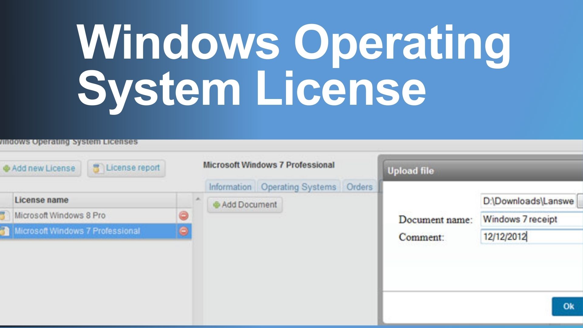 window operating system license